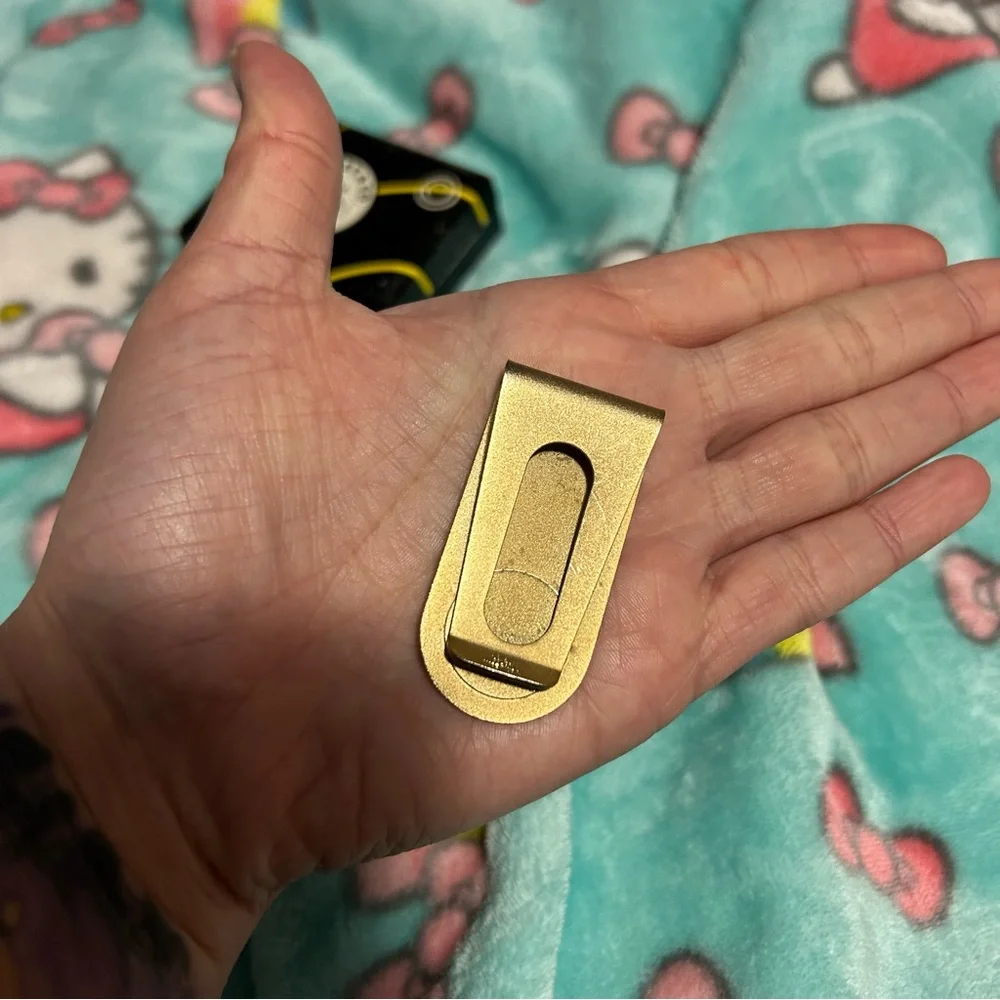 Vintage Mickey Mouse money clip by DISNEY COLIBRI gold‎ black Mickey & co
